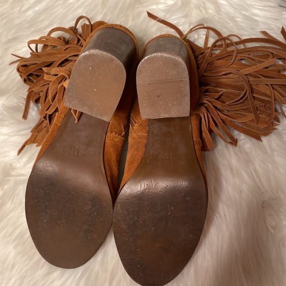 Jeffery Campbell Prance Brown Suede Fringe Boots Size 11 - Picture 7 of 15